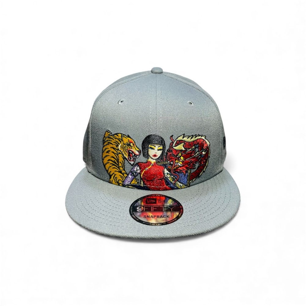 New Era 9FIFTY Tokidoki Snapback Cap Hat Tiger Boss vs Dragon w/ Asian Girl NWOT